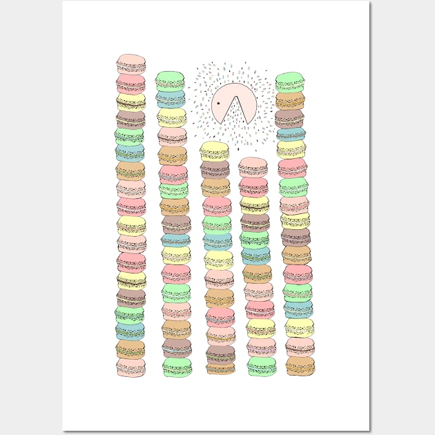 Macarons eater Wall Art by msmart